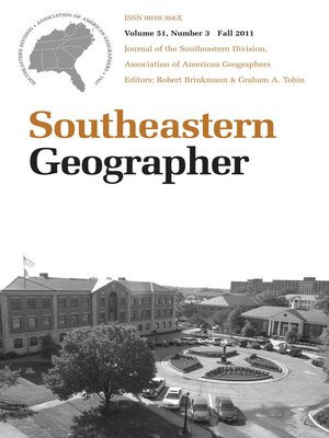 cover image of Southeastern Geographer